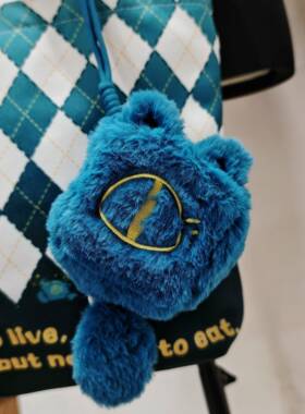 大家的养分原创周边-劳模猫猫毛绒零钱包耳机包微克拉链钥匙包