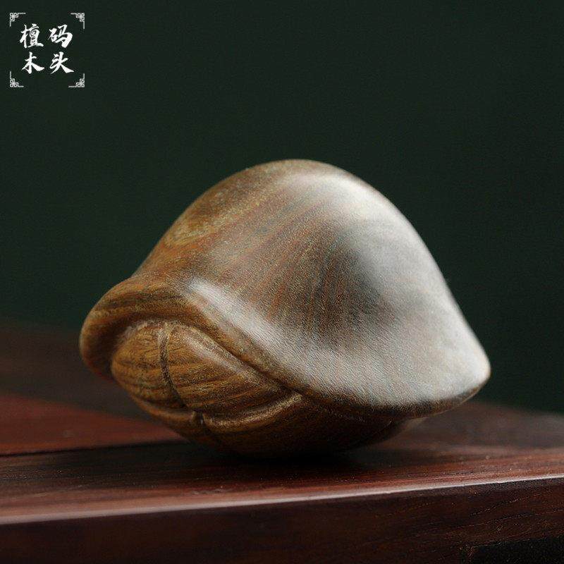 绿檀木雕刻龟壳富甲天下手把件文玩招财发财便携高端收藏实木质