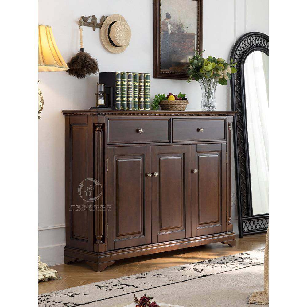 美式实木鞋柜纯实木家用门口入户三门两门客厅进门玄关收纳储物柜,住宅家具,鞋柜,淘宝优惠券,粉丝福利购,淘宝优惠卷