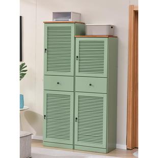 斯堪的纳维亚美式地中海实木鞋柜简约现代入口入口电梯门储物单门