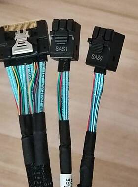 Slim SAS SFF-8654 8X转2*mini sas HD SFF-8643连接数据线