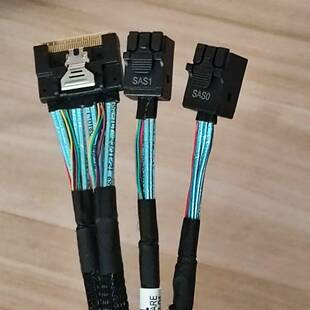 Slim SAS SFF-8654 8X转2*mini sas HD SFF-8643连接数据线