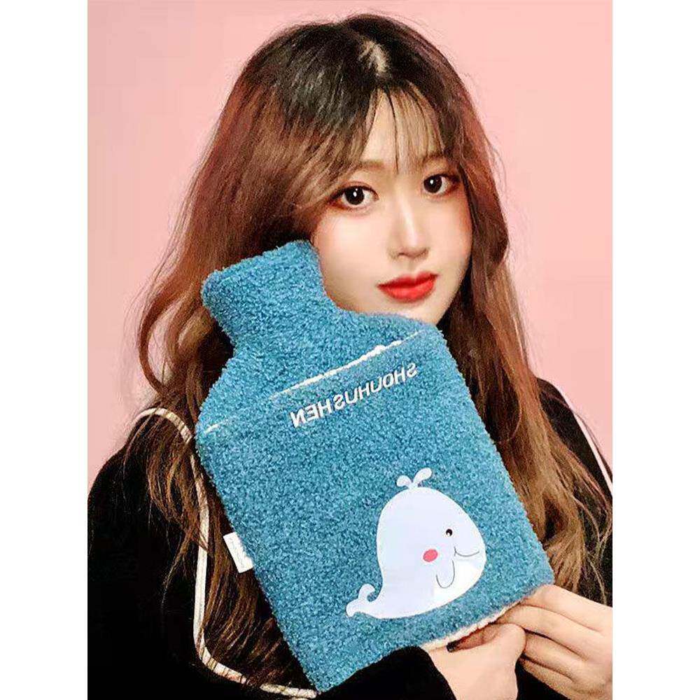 新款注水热水袋加厚防爆卡通暖宝宝暖宫学生可拆洗充灌水式热水袋