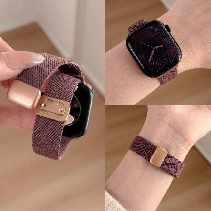 适用iwatchs11表带9代新款10细款弹力编织磁吸SE运动女s678代腕带,智能设备,智能手表手环表带/腕带,淘宝优惠券,粉丝福利购,淘宝优惠卷