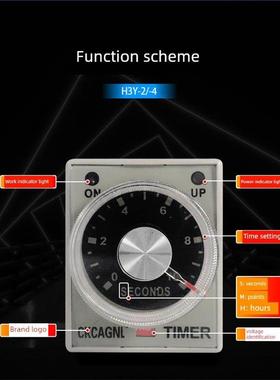时间继电器AH3-3 AH3-2通电延时220V380V10S30S 定时开关巨龙控制
