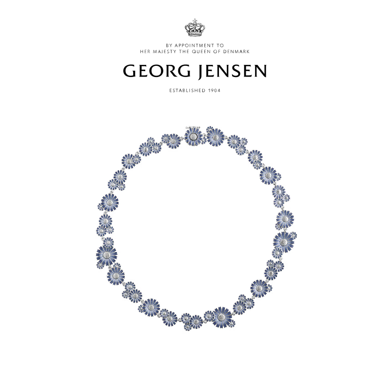Georg Jensen乔治杰生DAISY 雏菊项链925银饰设计项链礼物