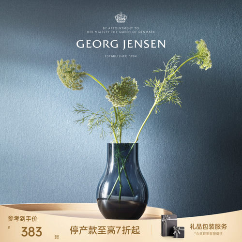 GeorgJensen乔治杰生CAFU玻璃花瓶北欧客厅插花桌面摆件
