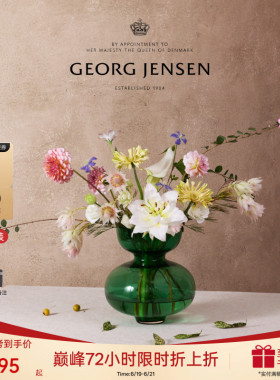 GeorgJensen乔治杰生ALFREDO绿色花瓶客厅餐桌插花摆件