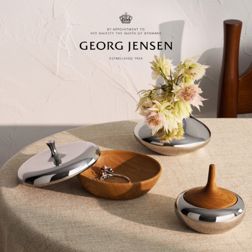 新婚礼物GeorgJensen乔治杰生HK橡木盒置物盒