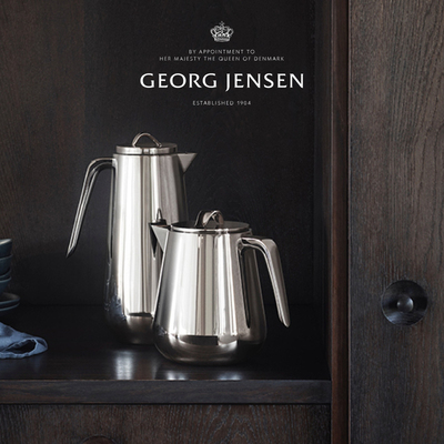 Georg Jensen 乔治杰生HELIX 保温壶茶壶水壶不锈钢桌面摆件