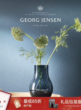 新年礼物GeorgJensen乔治杰生CAFU玻璃花瓶北欧客厅插花桌面摆件