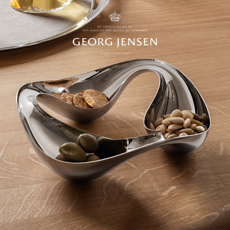 圣诞礼物GeorgJensen乔治杰生COBRA水果盘零食盘北欧桌面摆件