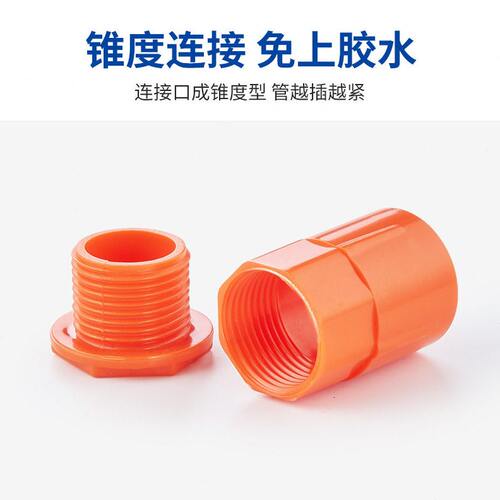 甄选材通pvc管杯疏3分16mm穿线管盒螺接锁母管杯梳4分20mm电线管