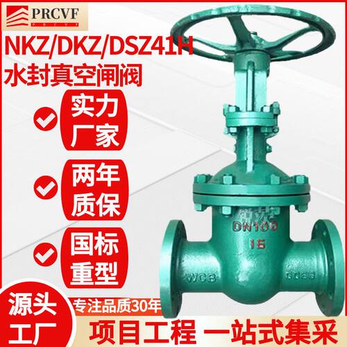 甄选铸钢水封闸阀NKZ/DKZ/DSZ61H焊接法兰真空隔离闸板阀电站温蒸