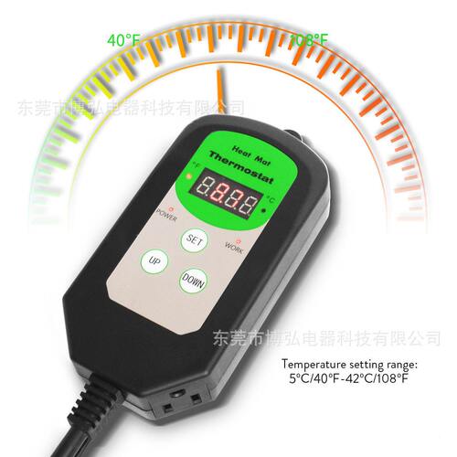 甄选美规110V 数字控温传感调节器heat mat 加热植物爬虫控温湿仪