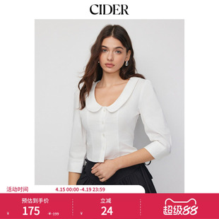 CIDER2026春季新品全棉彼得潘翻领中袖上衣115245799