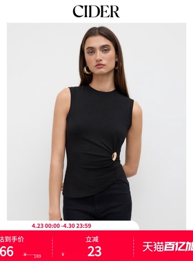 CIDER2025夏季新品女装色圆领背心式上衣113979716
