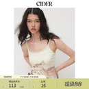 【明星同款】CIDER小鹿印花蝴蝶结蕾丝边背心内搭吊带衫114638923