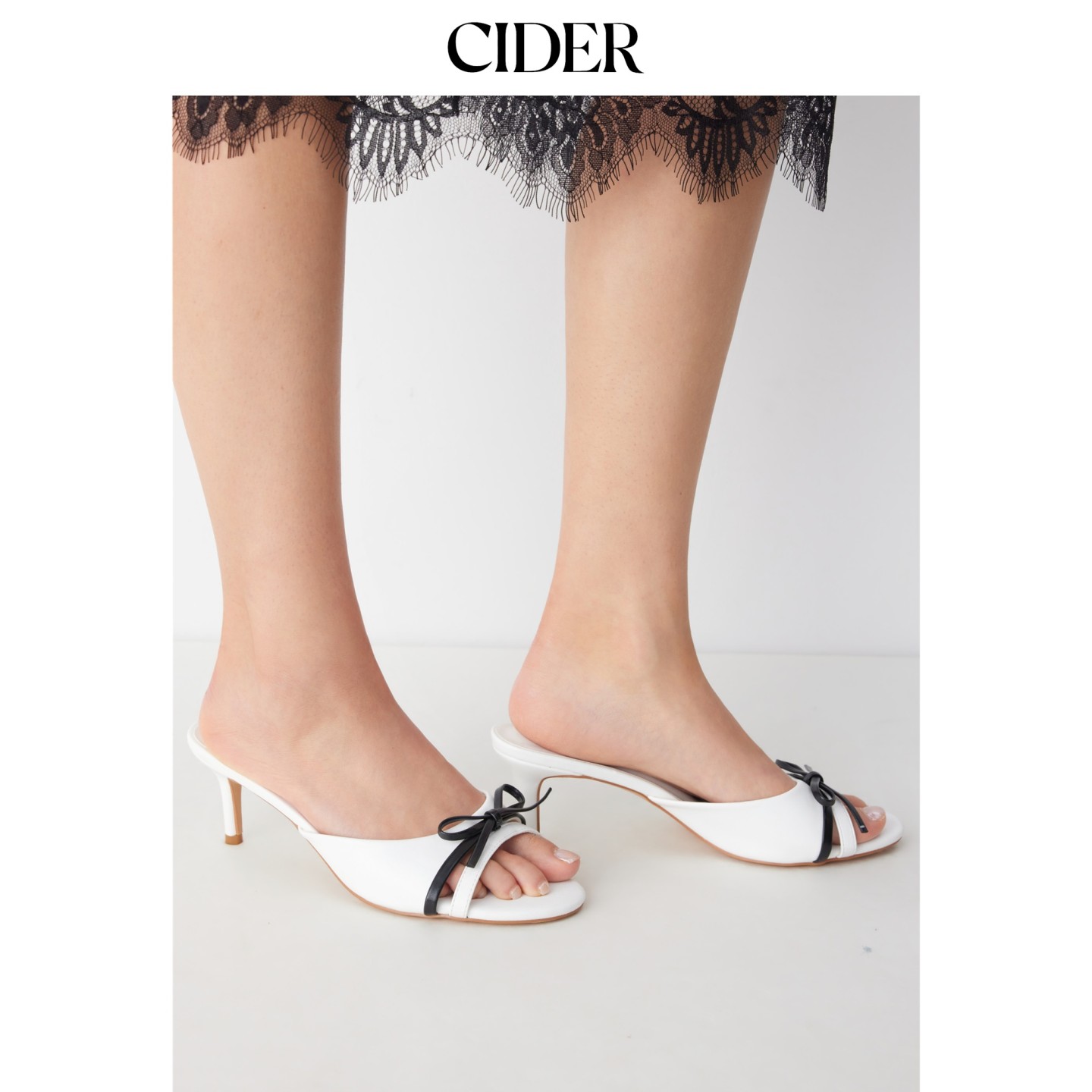 CIDER2026秋季新品蝴蝶结中跟凉鞋115402726图片