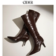 尖跟过膝细高跟鞋 女装 CIDER2025秋冬新品 112759680 明星同款