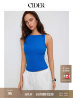 CIDER2026 Early Autumn New Cotton Blend high-elasticity boat collar ribbed Vest Top 115397201 thumbnail 4