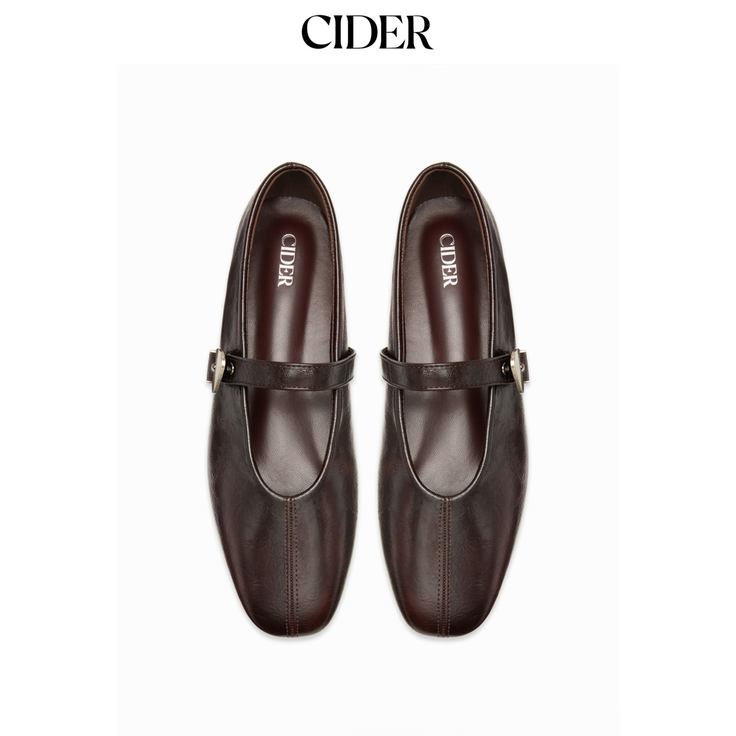 CIDER2026秋季新品仿皮革搭扣玛丽珍平底鞋115733366图片