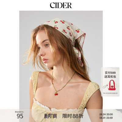 【明星同款】CIDER2026春季新品樱桃印花头巾115203579