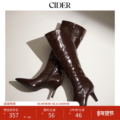 CIDER 2025秋冬新品女装尖跟过膝细高跟鞋 112759680