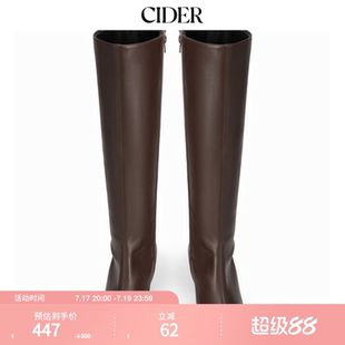 CIDER2025秋冬新品女装方头细跟过膝长靴 114834099