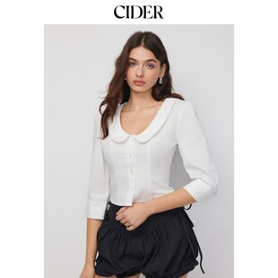 上衣115245799 全棉彼得潘翻领中袖 CIDER2026春季 新品
