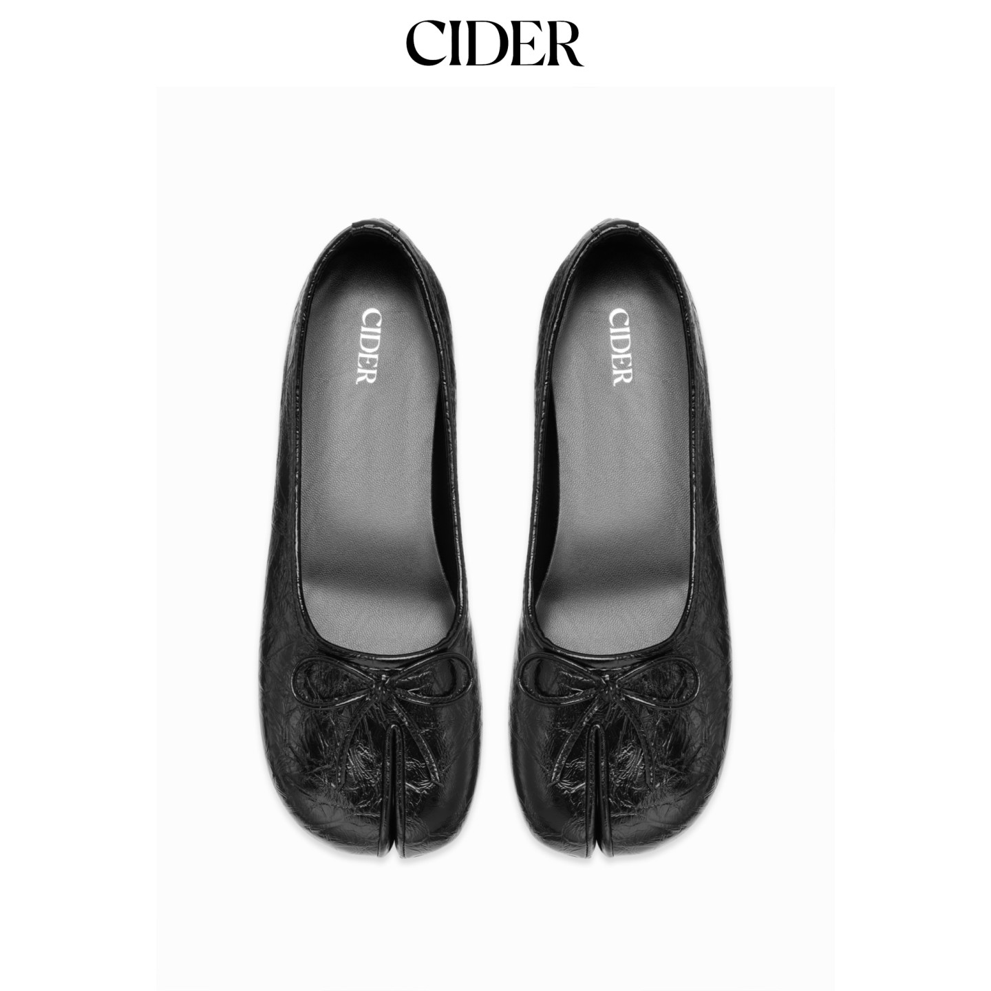 【明星同款】CIDER2026早秋季新品蝴蝶结装饰玛丽珍平底鞋1154544图片