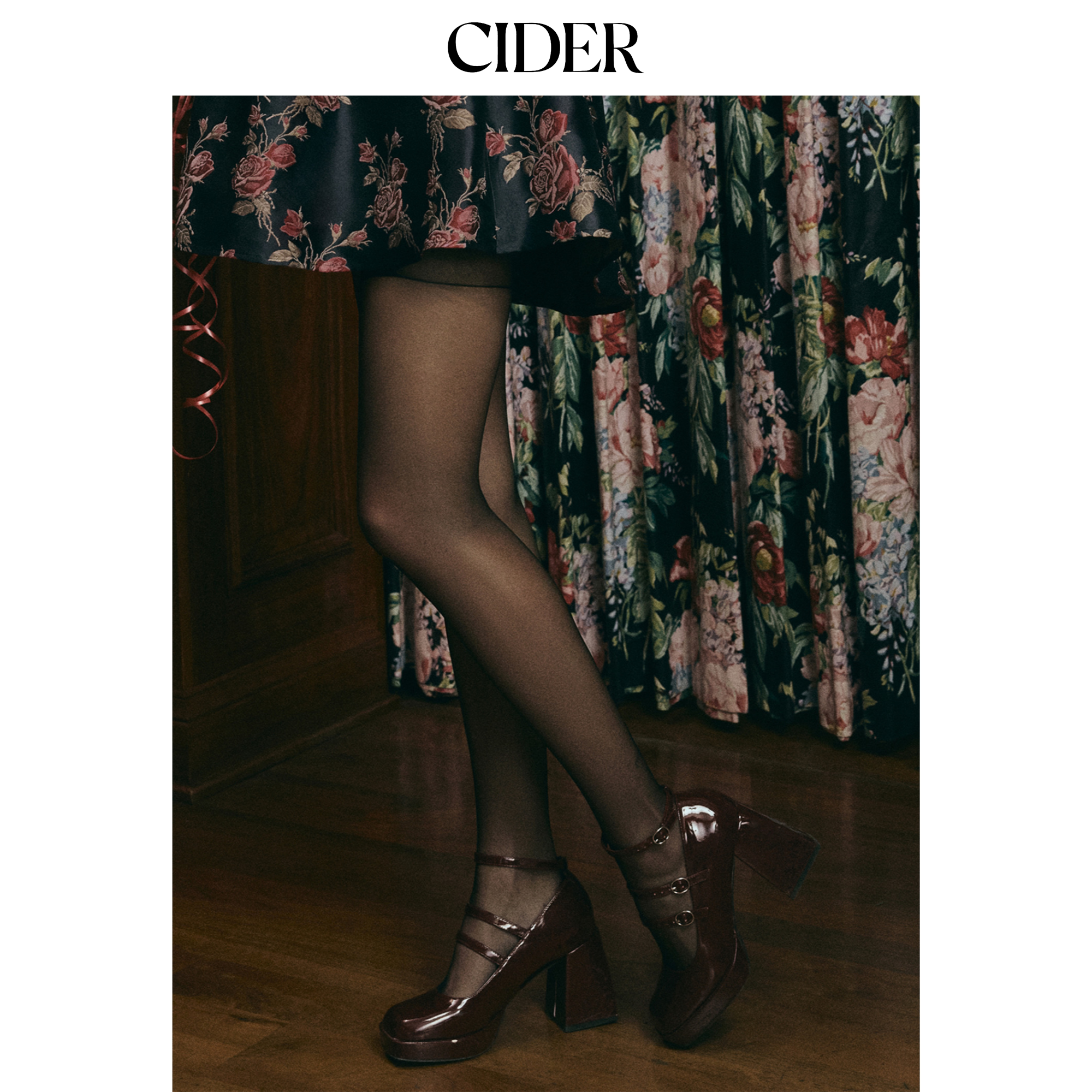 【明星同款】CIDER方头玛丽珍厚底高跟鞋1037958图片