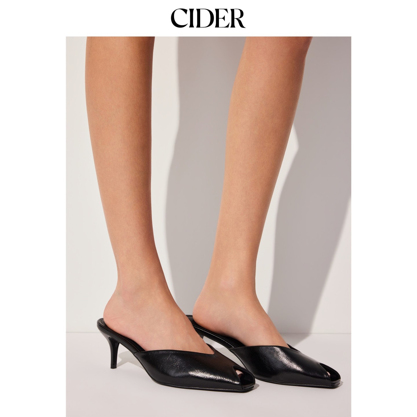 CIDER2026秋季新品露趾穆勒高跟鞋115610520图片