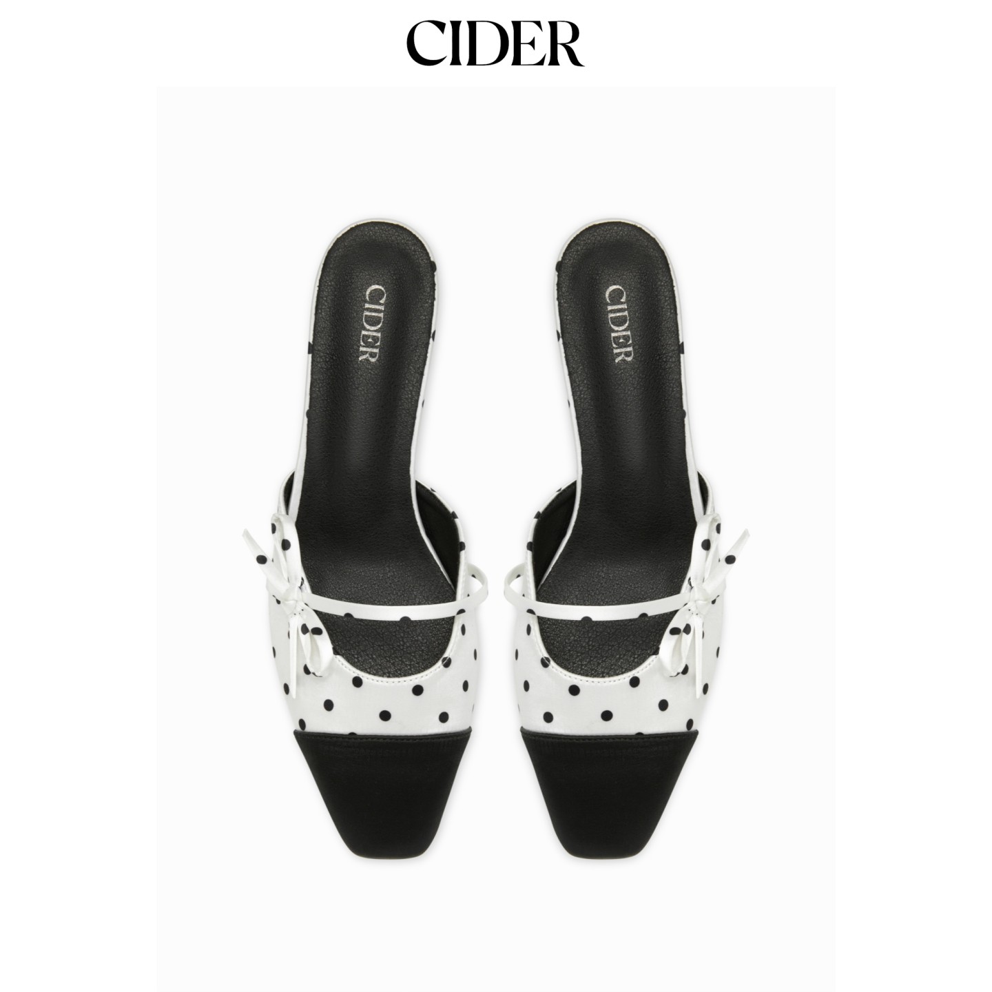 CIDER2026早秋季新品蝴蝶结波点高跟鞋115229008图片