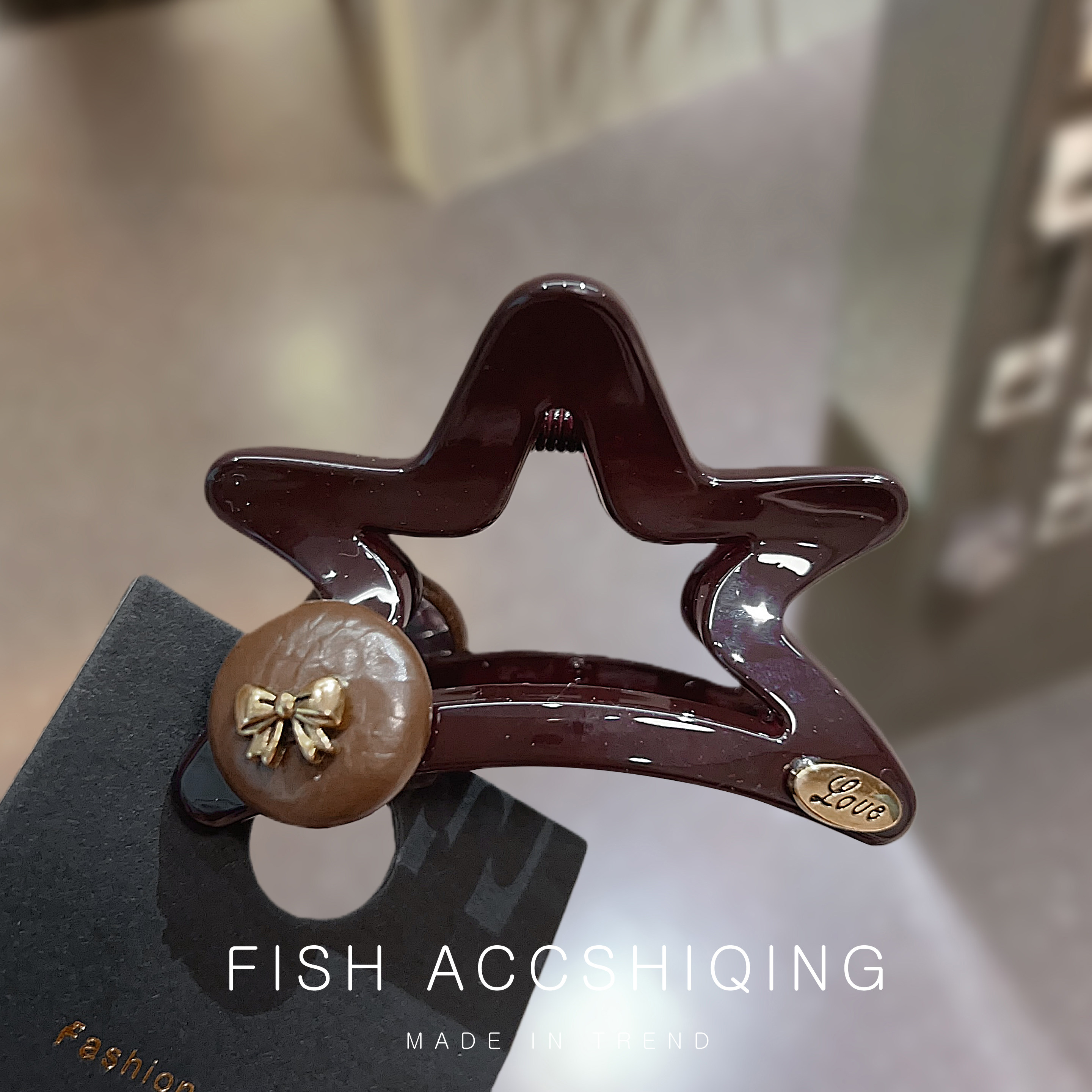 高级头饰半扎发鲨鱼夹发夹后脑勺