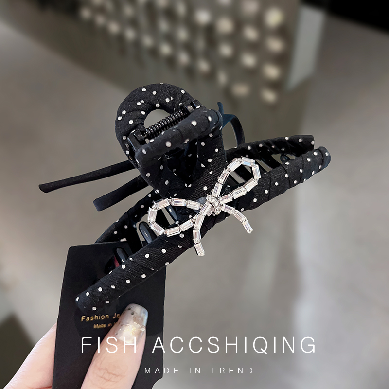 缠绕蝴蝶结ab面抓夹2025新款高级感夹子头饰发夹后脑勺鲨鱼夹发饰