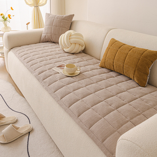 雪尼尔沙发垫四季通用2025新款防滑皮直排坐垫子套罩盖布巾防猫抓