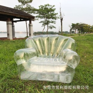 厂家现货PVC户外充气透明沙发装 娃娃创意露营用充气沙发懒人沙发