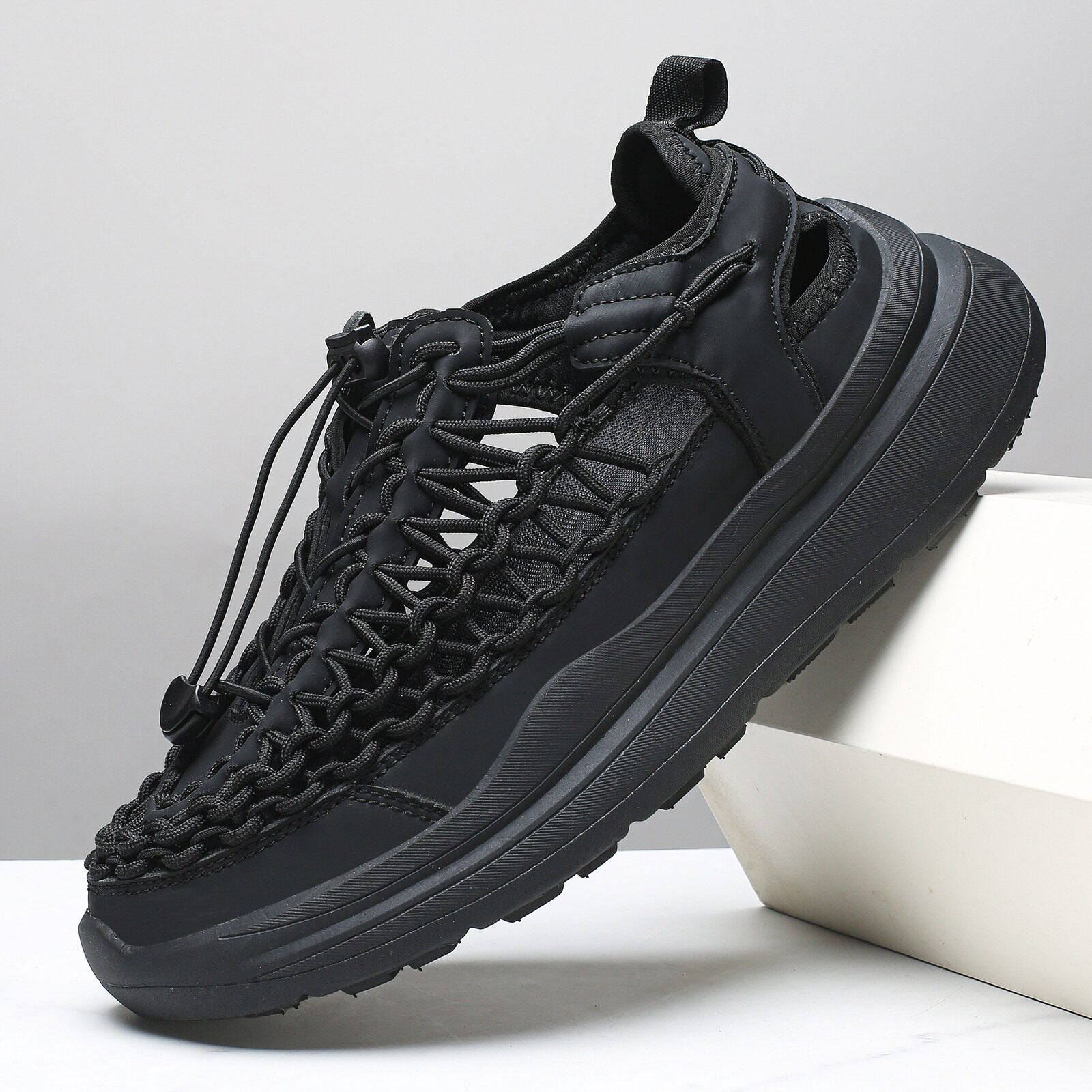 合成鞋业罗马凉鞋男款2026新款夏季外穿开车耐磨编织运动沙滩司机