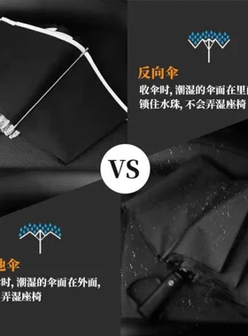 折叠MECH德国加固反向伞大号雨伞抗风晴雨伞女全自动超厚两用男士