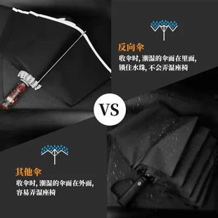 折叠MECH德国加固反向伞大号雨伞抗风晴雨伞女全自动超厚两用男士