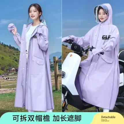 一次性非防暴雨电瓶车雨衣女款单人电动雨披成人防雨连体全身