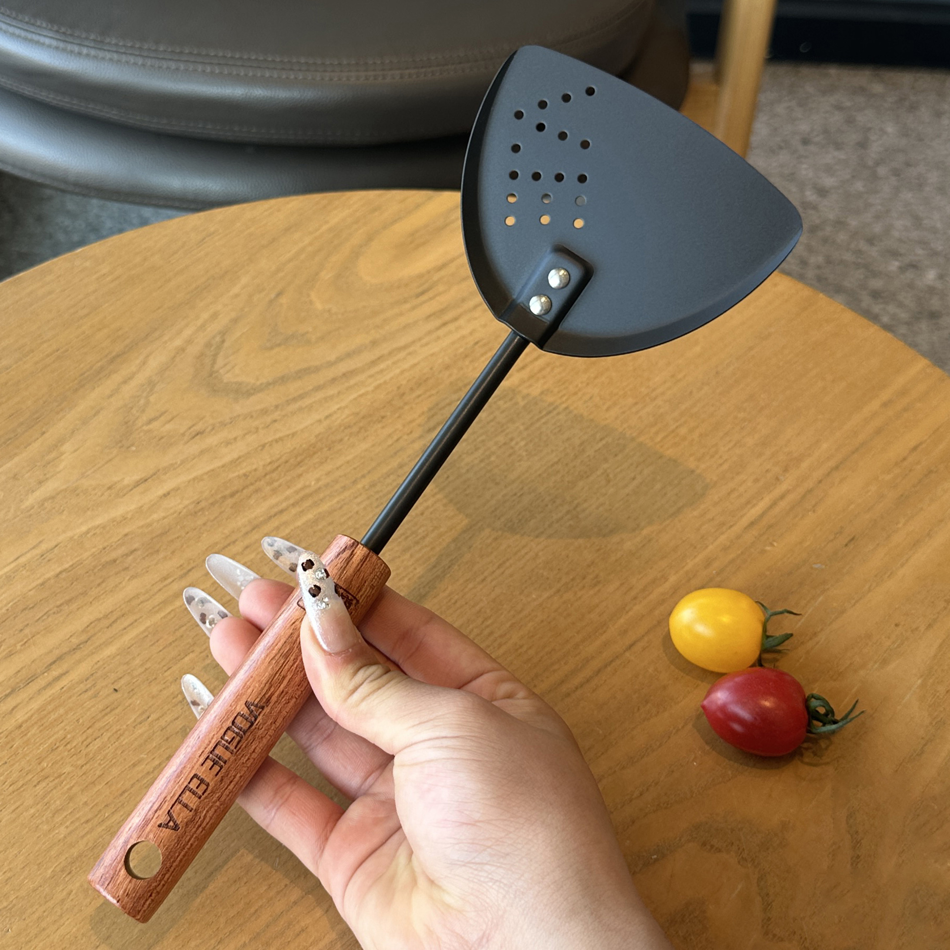 【迷你极铁锅铲】花梨木炒菜铁铲子家用厨房防烫炒菜炒勺漏铲煎铲