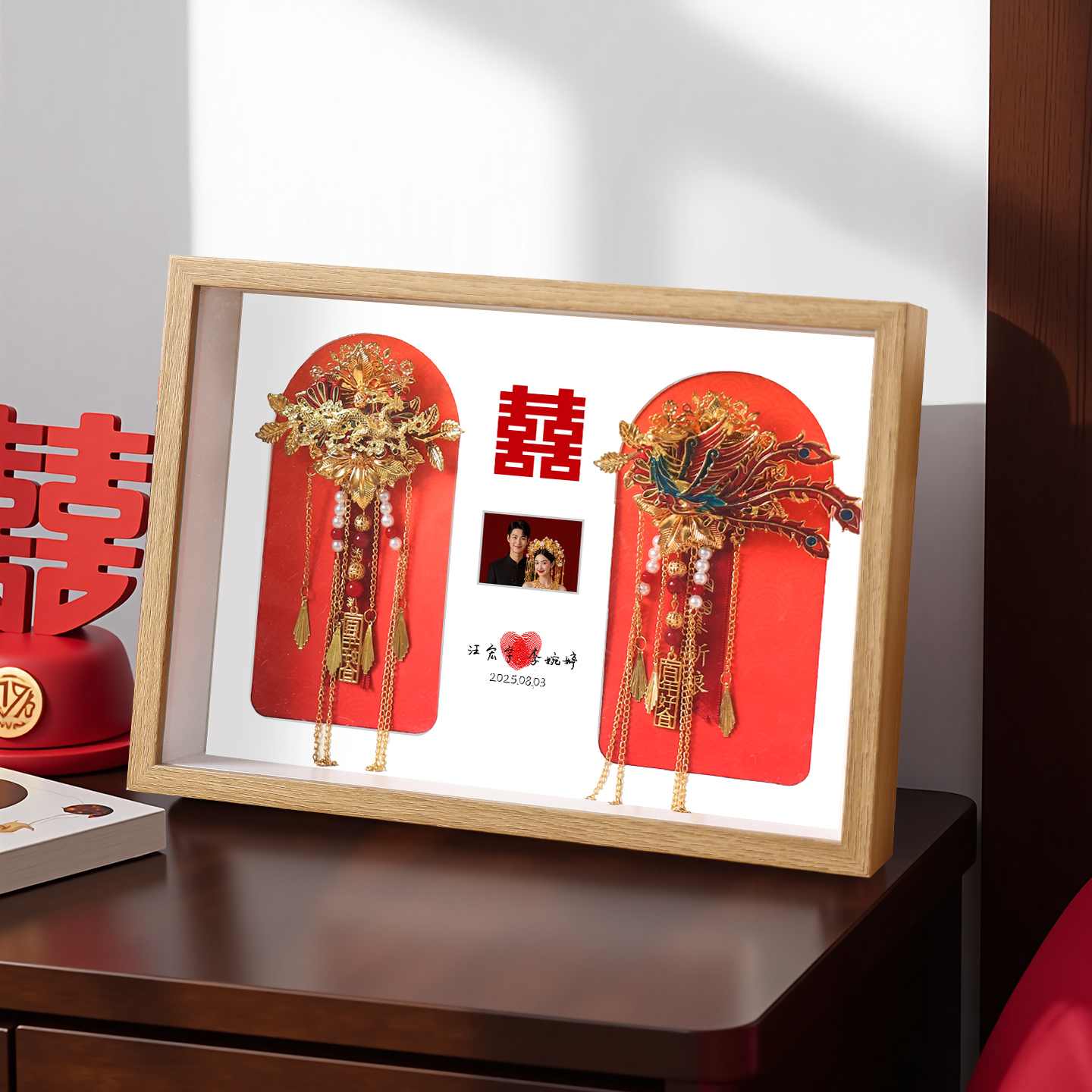 结婚礼物胸花收藏diy收纳展示框