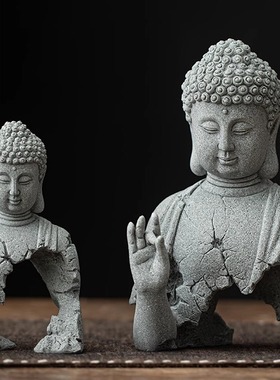 新中式禅意如来佛像半身佛摆件创意释迦摩尼家居摆设装饰品玄关