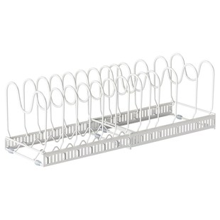 9WOR厨房抽屉可伸缩锅具碟子收纳锅架柜子橱柜内碗盘碟架置