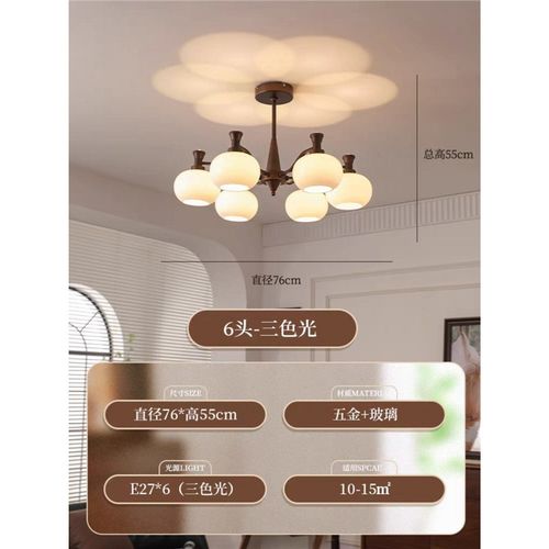 客厅吊灯美式大气中古风餐厅大厅主灯法式复古南洋风别墅卧室灯具