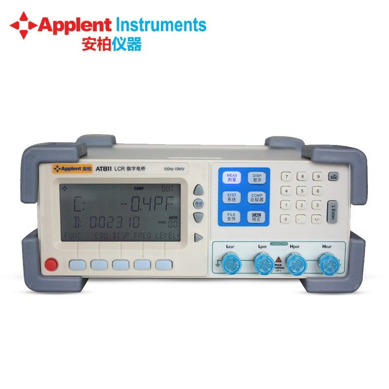 安柏高精密AT811高频10KHz智能LCR数字电桥电容电感电阻测试仪