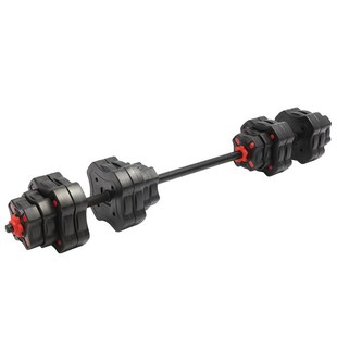 军霞JX 深蹲运动器材多功能用 DS122组合家用健身杠铃哑铃两用套装