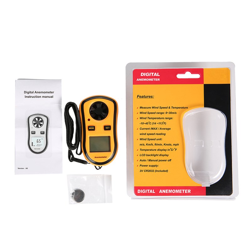 标智GM8908数字式风速计航海气象测风仪手持风速风温表Anemometer